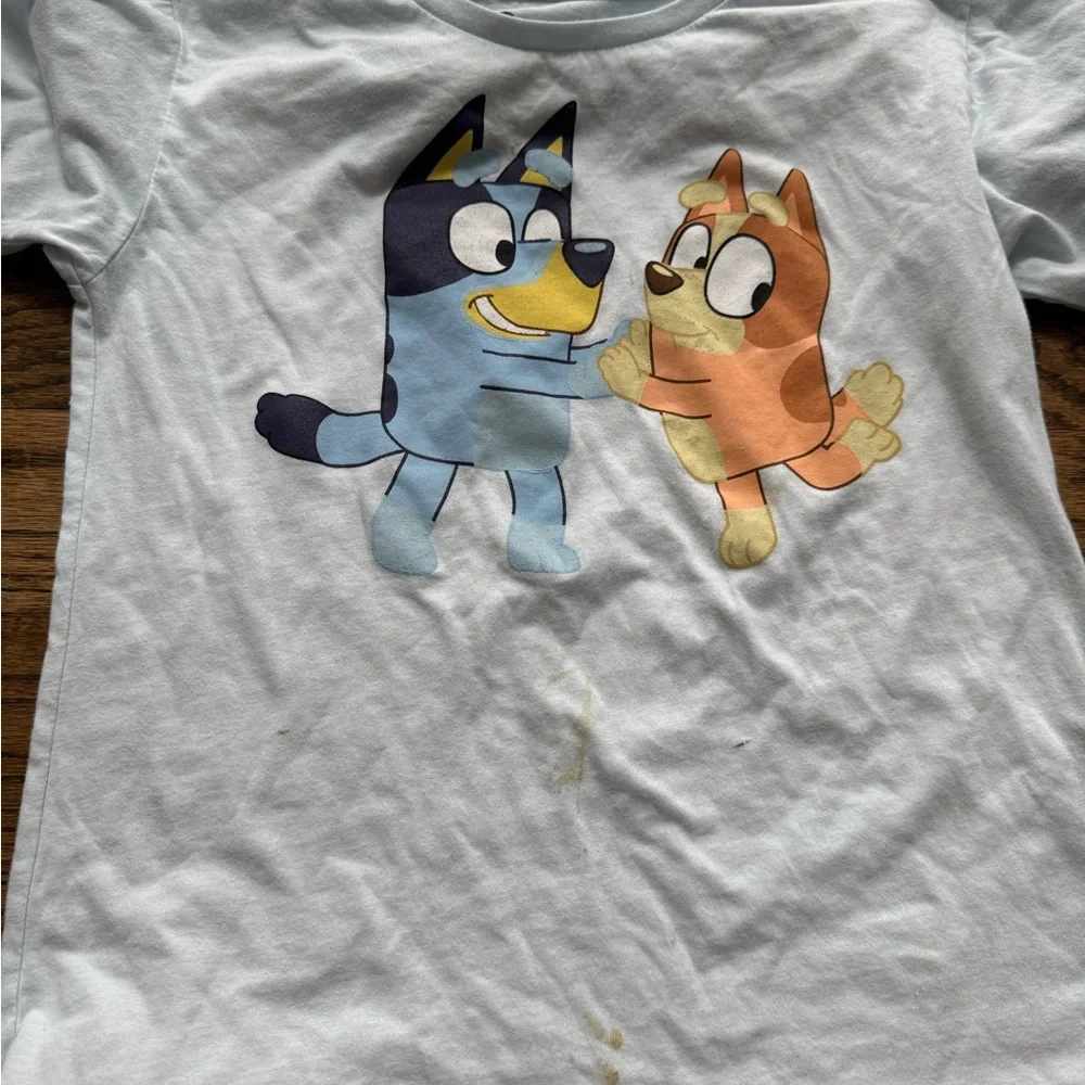 Boys Size 8/Medium Graphic Tee Lot – Bluey, Minions, Dino, Old Navy